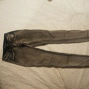 Lightly worn washed out skinny jeans